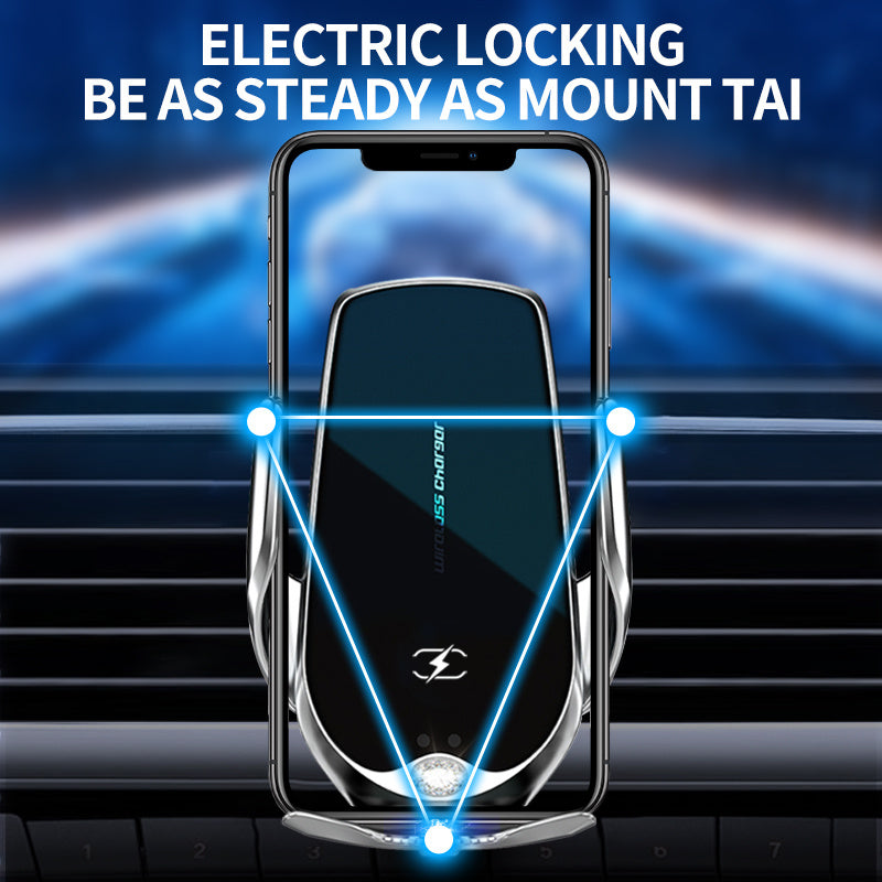 Support Chargeur Sans Fil Voiture 15W Rapide - Grille Aération + Aromathérapie