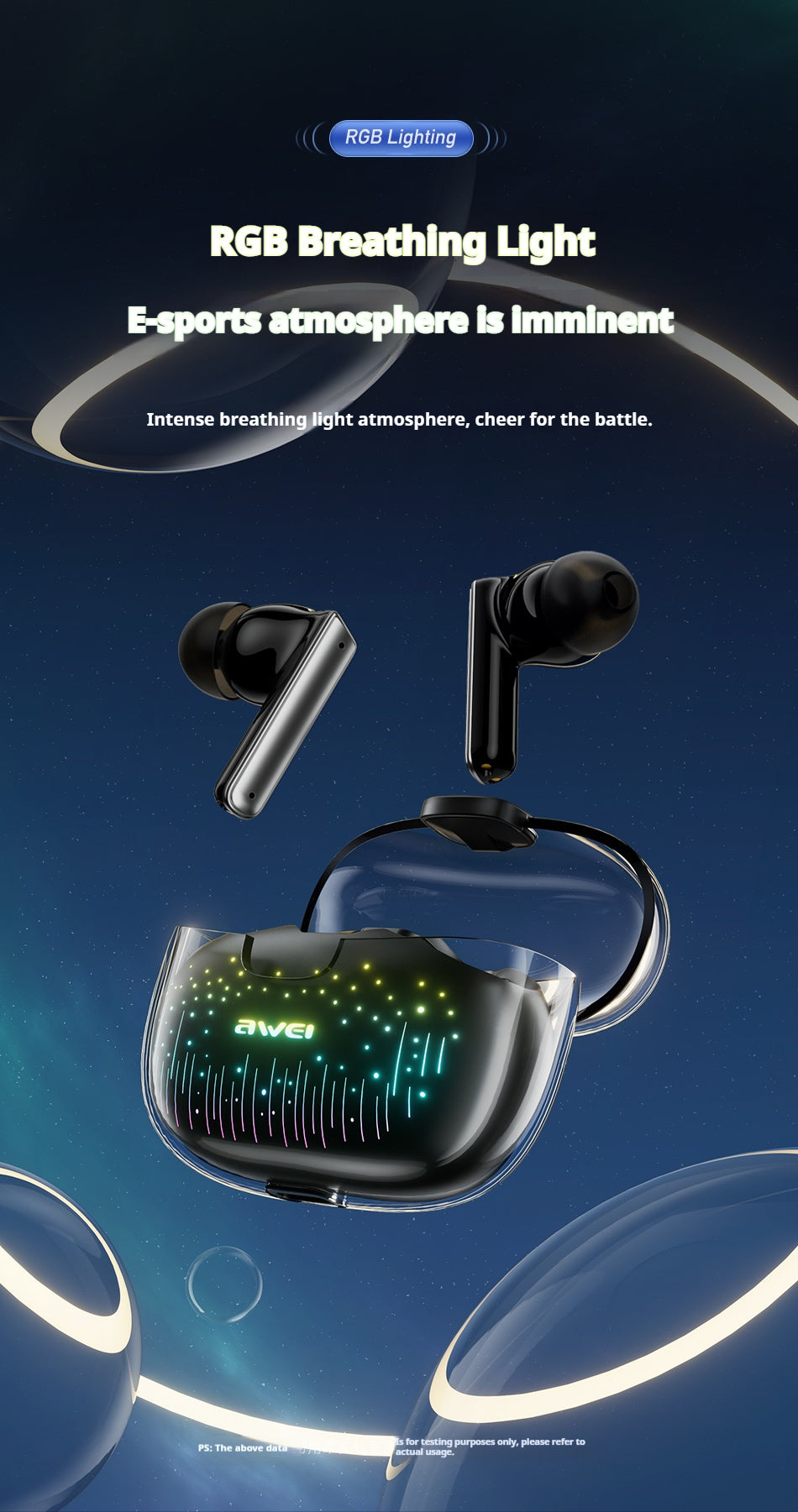 AWEI Starry Sky Gaming Bluetooth Headset - Livré uniquement en Italie 🇮🇹