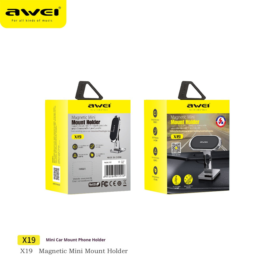 Support Téléphone Voiture Mini Compact - Fixation Grille Aération - Livré uniquement en Italie 🇮🇹