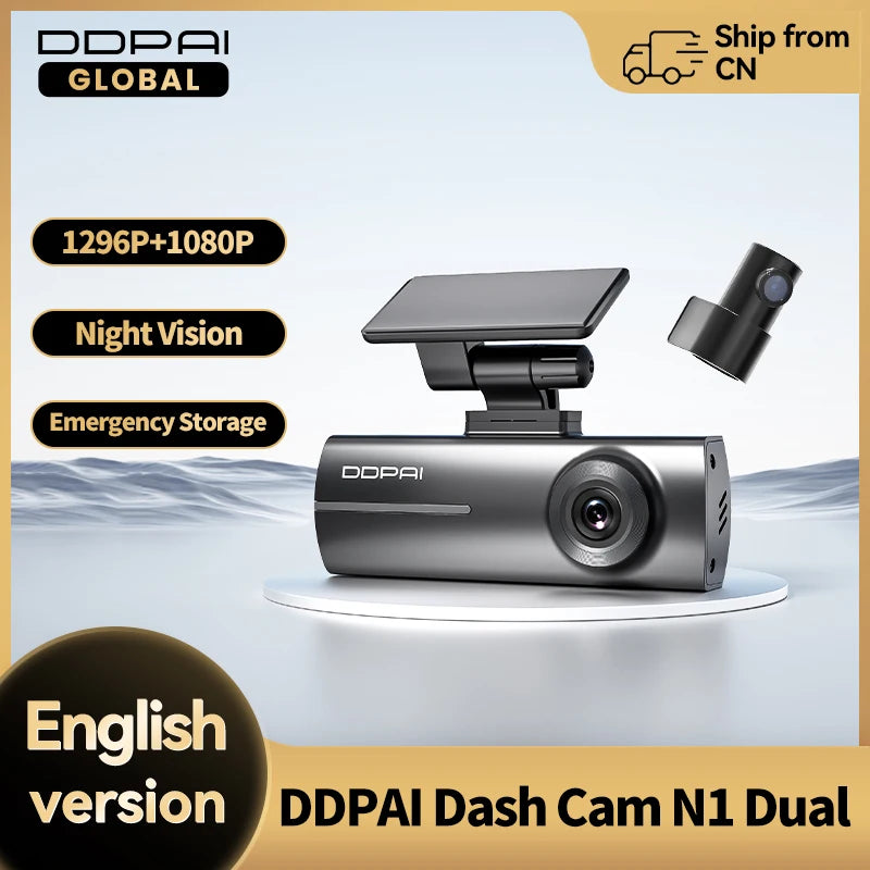 Caméra embarquée DDPAI N1 Dual avant arrière 1296P vision nocturne