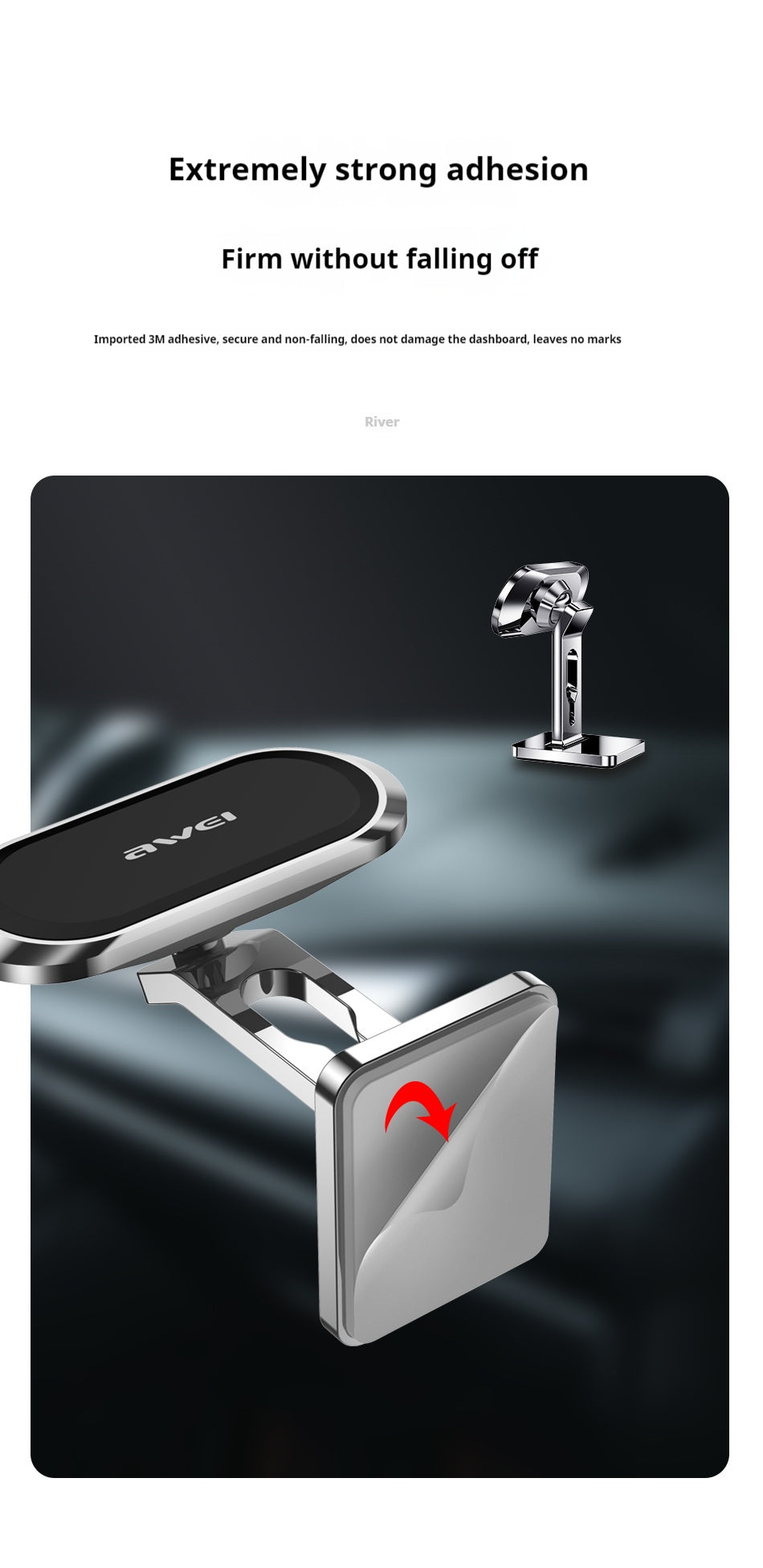 Support Téléphone Voiture Mini Compact - Fixation Grille Aération - Livré uniquement en Italie 🇮🇹