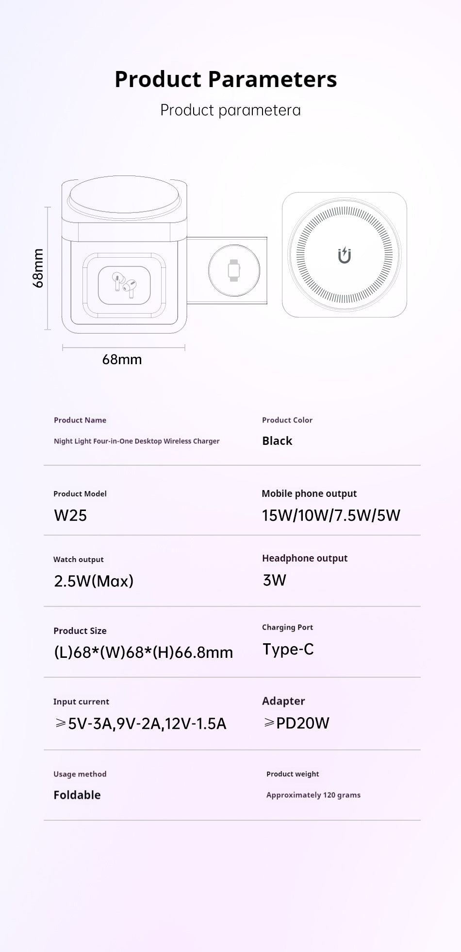 Station Charge Sans Fil 3-en-1 Premium - Design Plat Moderne - Livré uniquement en Italie 🇮🇹
