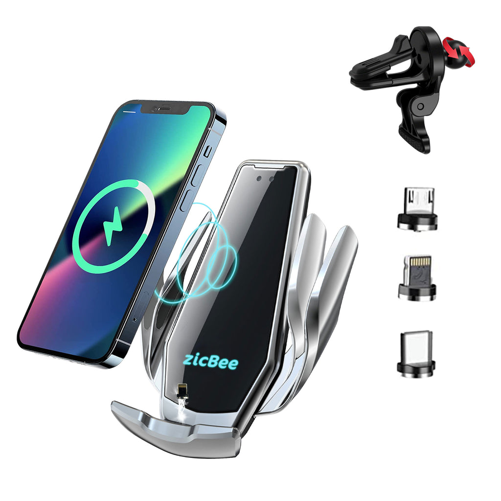 15W Wireless Car Charger - Fast Charging iPhone & Android - USA Warehouse