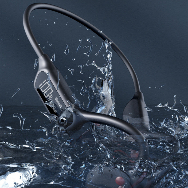 Casque Bluetooth Conduction Osseuse Sport - Écran Digital - Autonomie 8h