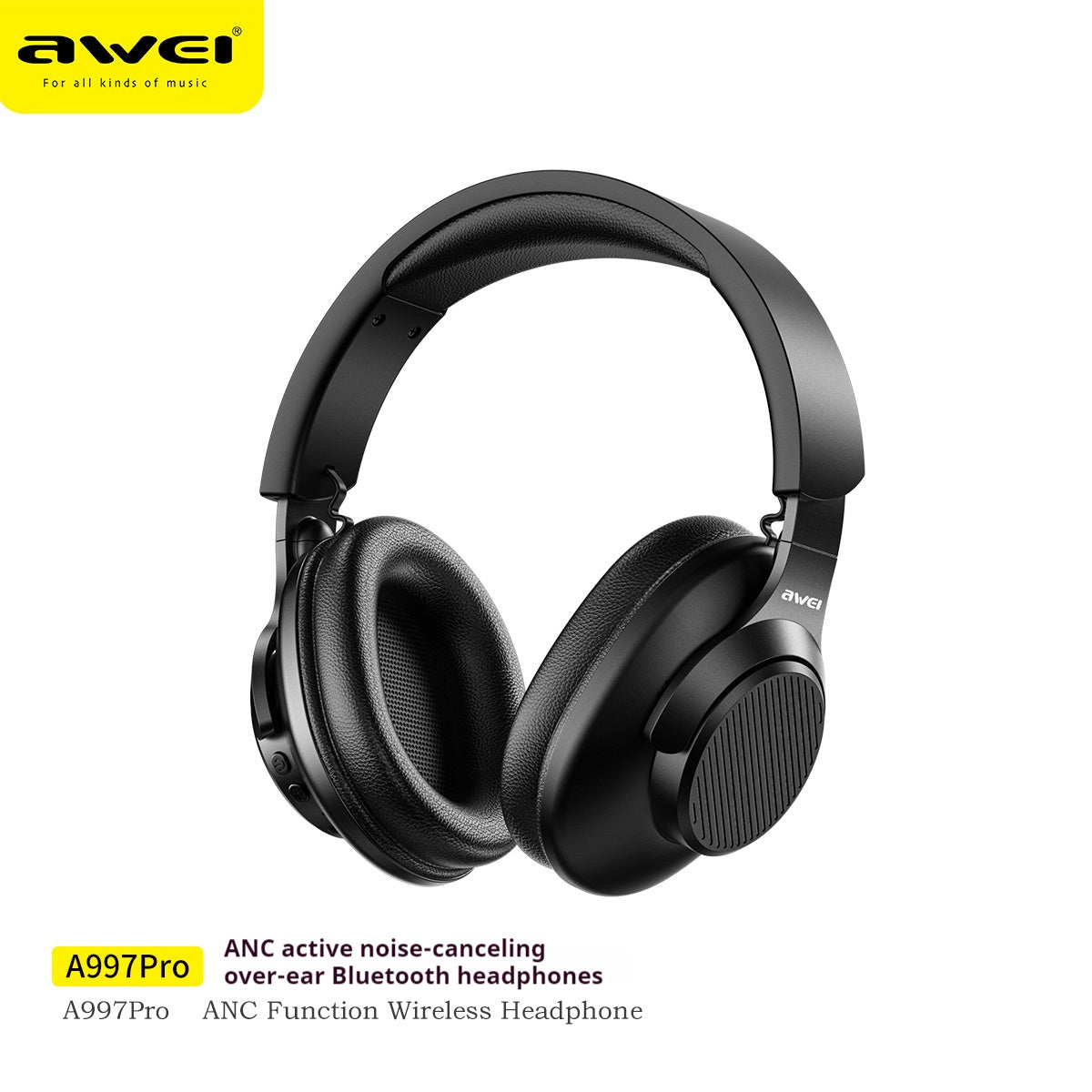 AWEI ANC Active Noise Cancelling Bluetooth Headset - Livré uniquement en Italie 🇮🇹