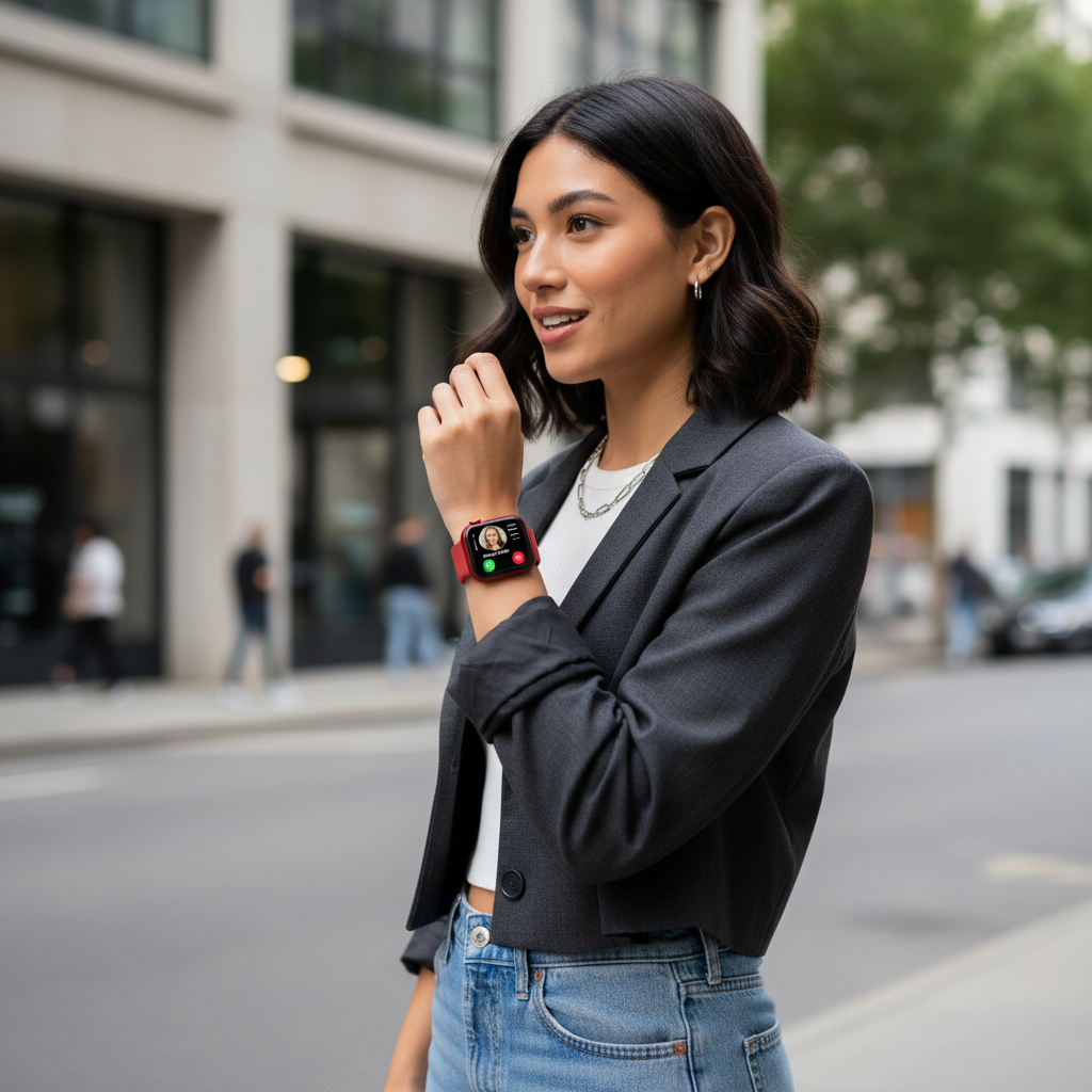 Femme recevant un appel