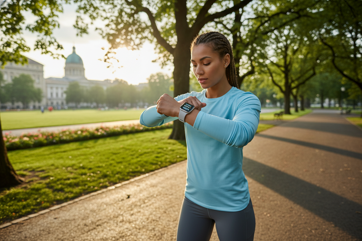 Femme sportive avec Apple Watch Series 7