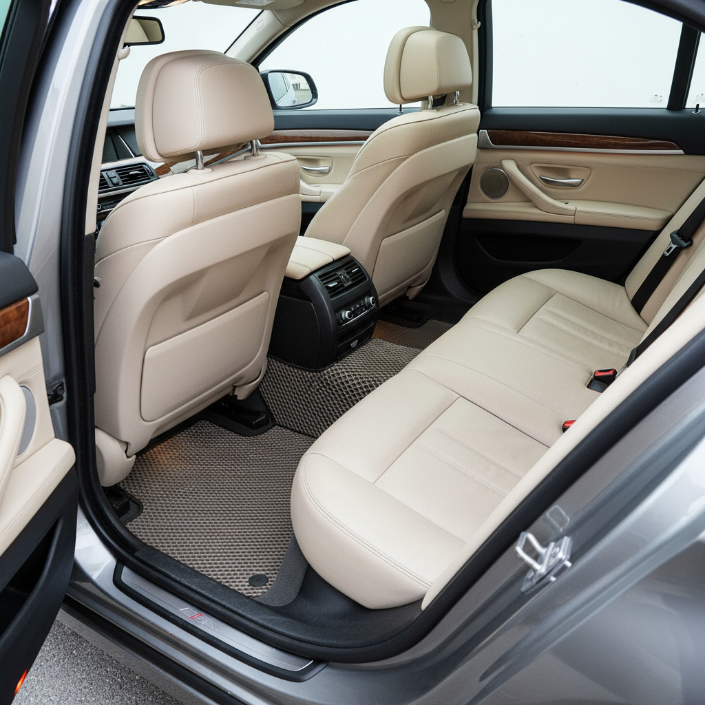 Tapis de sol installés dans une voiture moderne